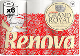 Toaletní papír Renova Renova Grand Royal 4vrstvý - 6 rolí, velký (balení 5 ks)