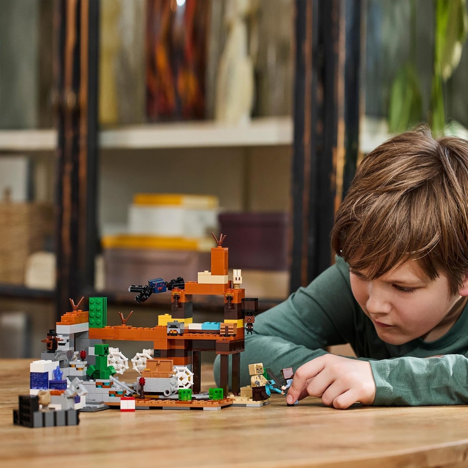 LEGO Minecraft Badlands Mine Videohra Minařská sada hraček pro chlapce a dívky ve věku 8+ Zábavná stavebnice Kostky Dobrodružná sada Dárek k narozeninám 21263 Stavebnice Besuche den LEGO-Store