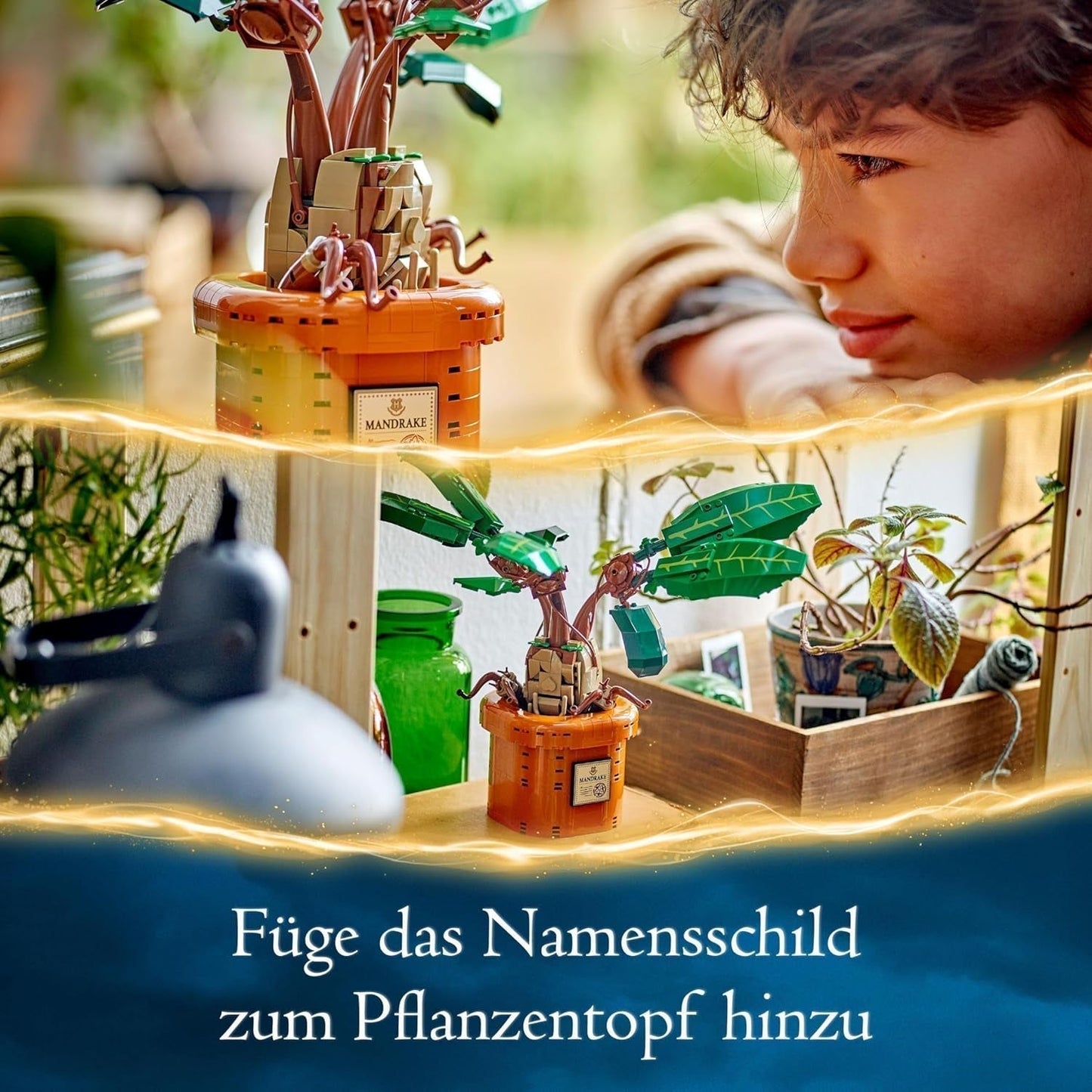 LEGO Harry Potter Magic Potion Plant: Mandrake, hračka rostlin v květináči, kouzelný dárek pro dívky, chlapce a všechny fanoušky, nápaditá dětská herní sada, domácí dekorace 76433 Stavebnice Besuche den LEGO-Store