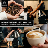 KING'S COFFEE - WHITE EDITION - lehká směs 100% Arabica z Etiopie, Mexika, Peru a Tanzanie - pražení malých dávek v Itálii - celá zrna espressa pro portafiltrační stroje - 1 kg