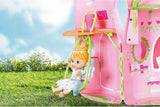 Pohádková chaloupka BABY Born, skládací domeček pro panenky 18 cm se stolkem, krbem, lenoškou a teleskopem, růžovo-zelená, 833803 Zapf Creation Dollhouses Naty Shop