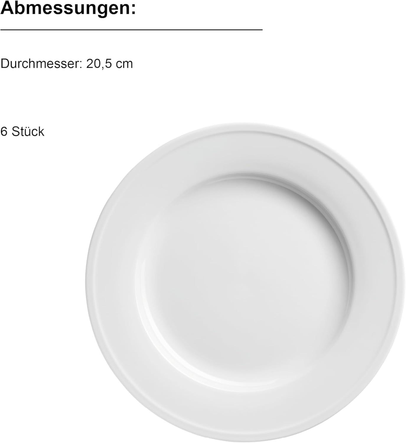 MÄSER Arlona 18dílná porcelánová sada nádobí pro 6, nadčasová a elegantní, bílá
