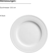 MÄSER Arlona 18dílná porcelánová sada nádobí pro 6, nadčasová a elegantní, bílá