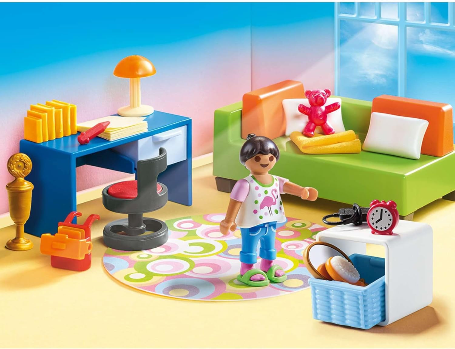 PLAYMOBIL Domeček pro panenky 70209 Pokoj pro mládež s figurkou dívky a doplňky, věk 4+