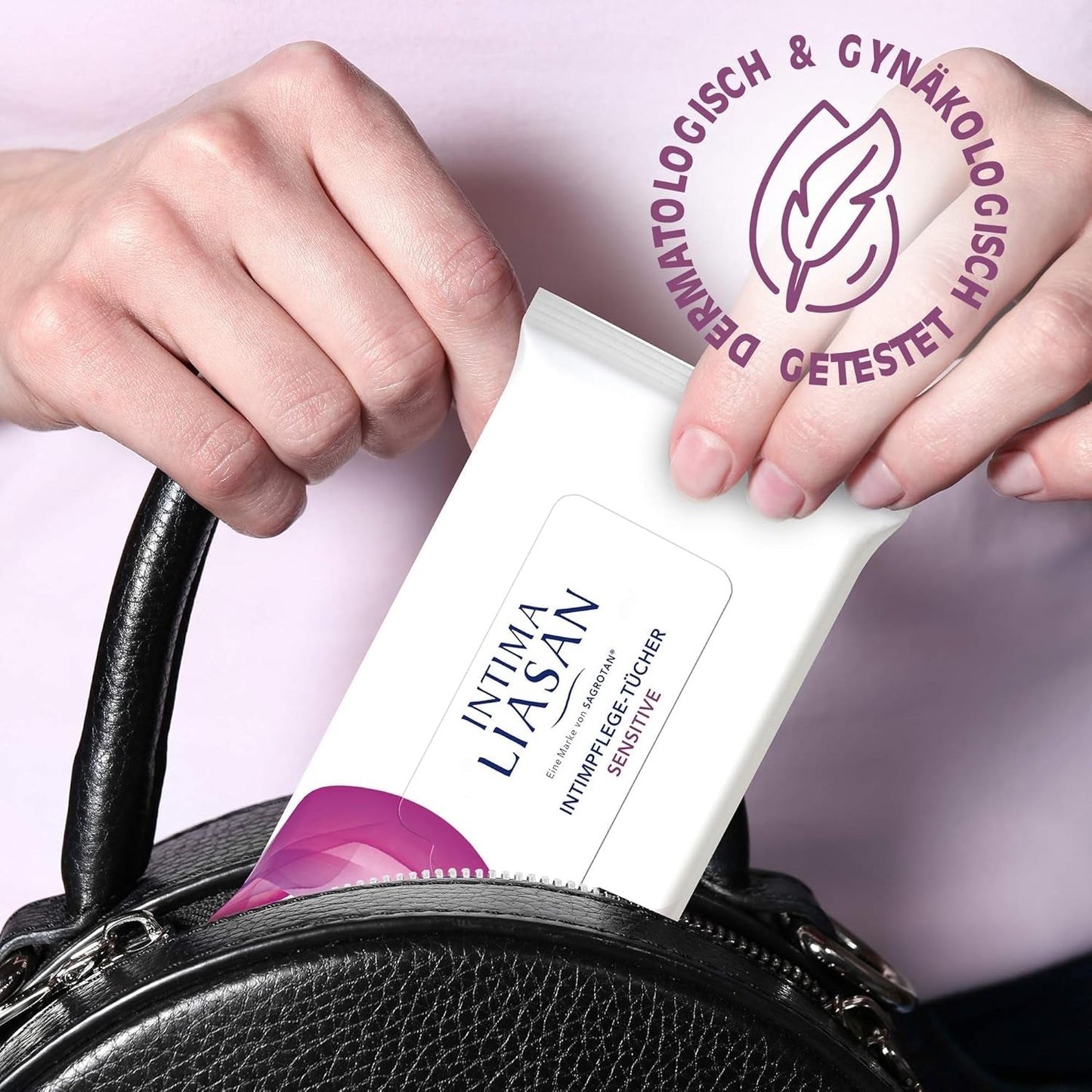 Intima Liasan by Sagrotan Sensitive ubrousky pro intimní péči, bez mýdla a alkoholu, 30 kusů (balení 5 ks)