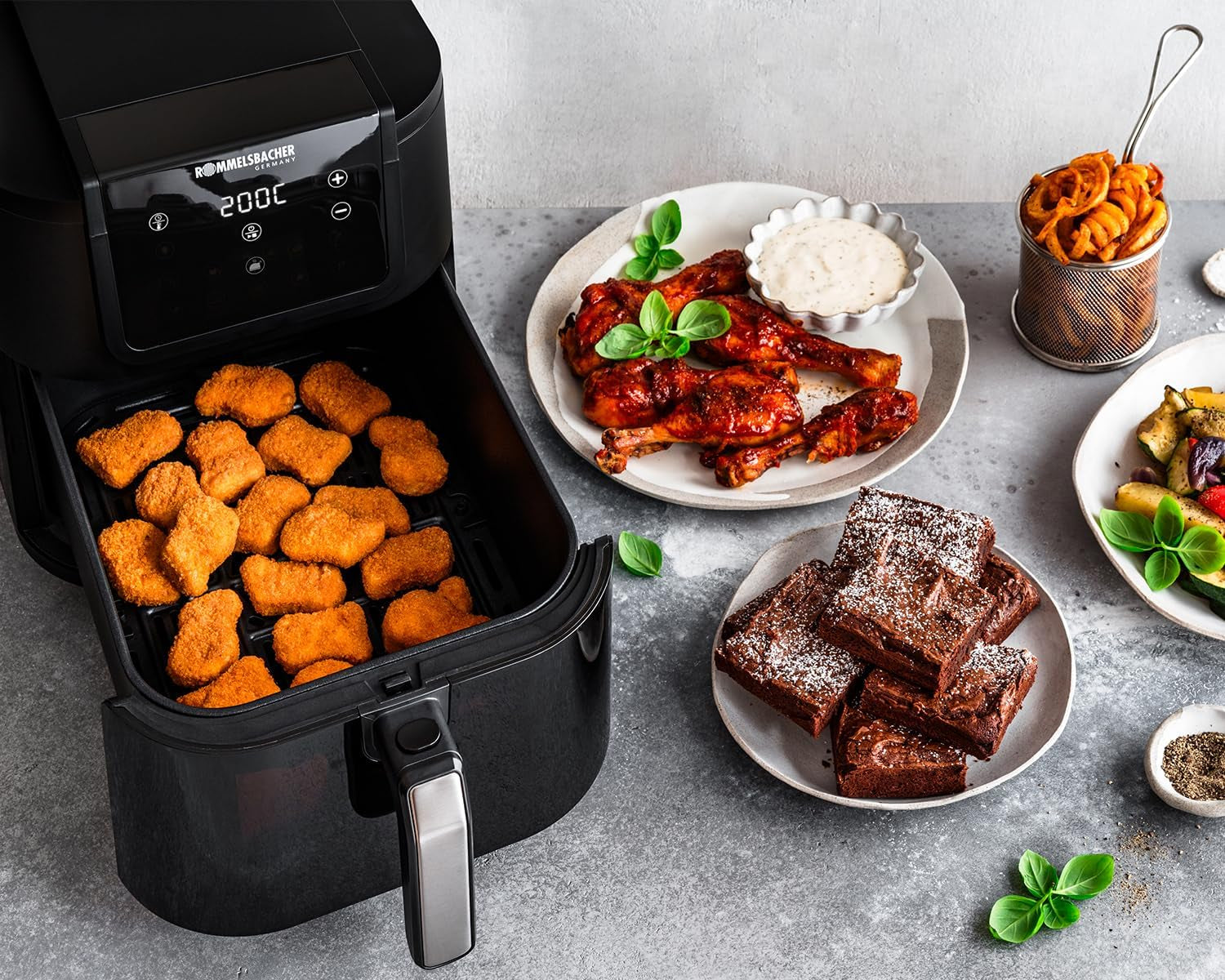 ROMMELSBACHER Horkovzdušná fritéza s okénkem FRH 1700, 10 programů, tichá Spotřebiče Naty Shop