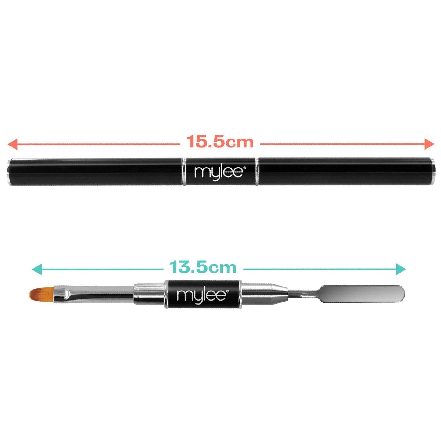 Mylee Magic Extender Gel Tool Mit Zwei Enden – 2v1 Pinsel & Spachtel Für UV/LED Nagelkunst, Nagelspitzen & Für Extensions