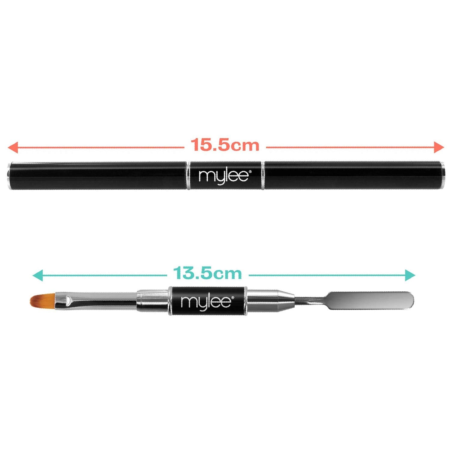Mylee Magic Extender Gel Tool Mit Zwei Enden – 2v1 Pinsel & Spachtel Für UV/LED Nagelkunst, Nagelspitzen & Für Extensions