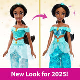 Mattel Disney Princess Toy Jasmine Kloubová módní panenka se třpytivým oblečením a doplňky Dárek pro děti inspirovaný filmem Disney HLW12
