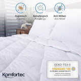 Letní deka Komfortec 135X200 Cm, 170Gsm, Tenká a lehká deka na léto, antialergická deka, bílá Přikrývky a přikrývky Naty Shop
