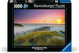 Puzzle Ravensburger 12000690 - Západ slunce nad Amrumem - 1000 dílkové puzzle pro dospělé a děti od 14 let, puzzle pláž Severní moře Puzzle Naty Shop