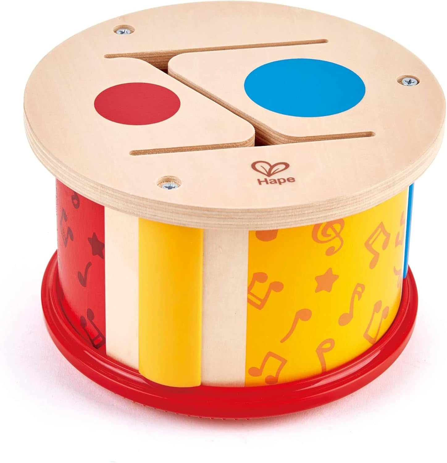 Hape oboustranný dřevěný buben | hudební hračka pro batolata Jucarii Bebe Naty Shop Výchozí název