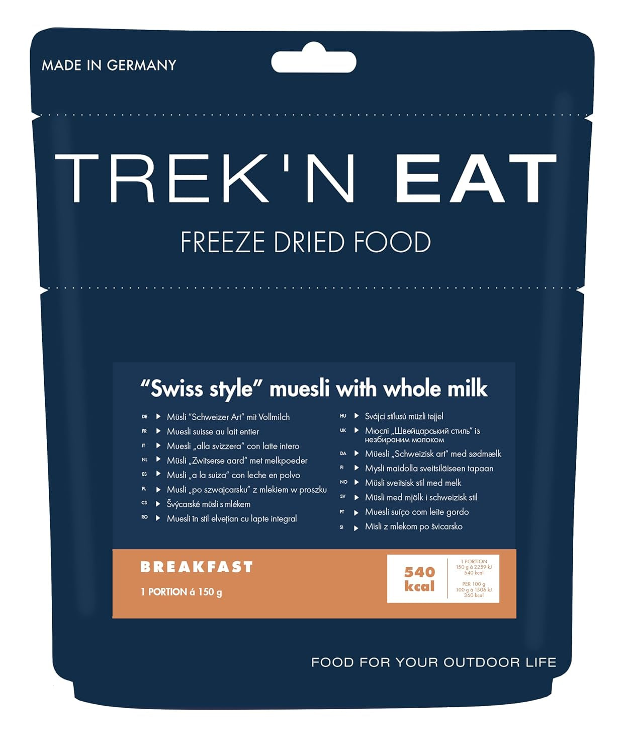 Trek'n Eat švýcarské müsli se sušeným mlékem (balení 2 ks)
