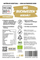 PassionBio bio pohanka 2 kg - znovu uzavíratelný obal - raw food grade