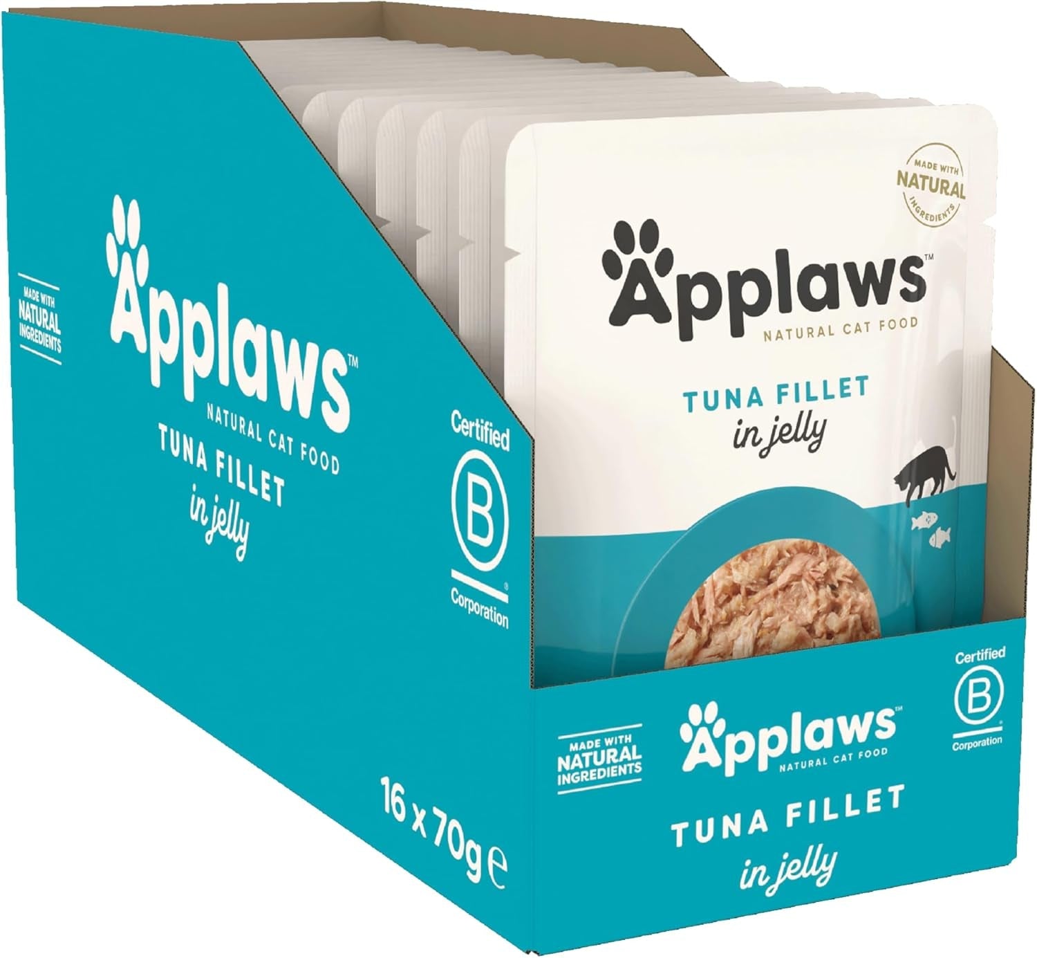 Applaws Cat Pouch Filet z tuňáka v želé 1x (16x70g)