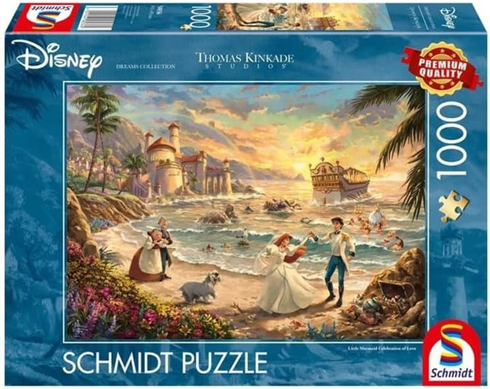 Schmidt Spiele 58036 Thomas Kinkade Disney Malá mořská víla Svátek lásky 1000dílné puzzle Naty Shop Výchozí název