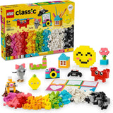 Kreativní zábavná krabice LEGO Classic, Barevné kostky na stavění pro nápadité hraní rolí, Stavebnice pro začátečníky, Hračky pro dívky a chlapce od 5 let, Přestavitelné modely 11042 Stavebnic Besuche den LEGO-Store Výchozí název