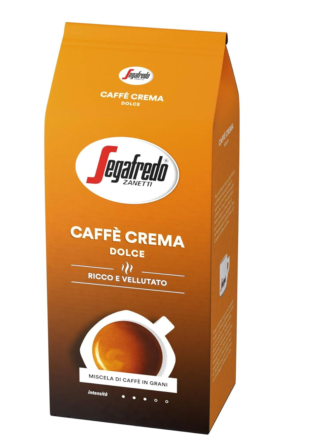 Segafredo Zanetti Caffè Crema Dolce - Celá zrna (1 kg balení) - Vhodné pro Caffè Crema - Lehce až středně pražená kávová zrna s jemnou a vyváženou chutí (2 balení)