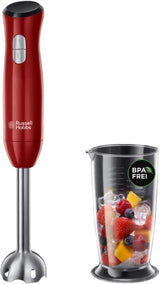 Russel Hobbs Ruční mixér [Handrührgerät] Desire Rot (5 Geschwindigkeitsstufen+Turbofunktion, 2 Spülmaschinengeeignete Rührbesen & Knethaken, Auswurftaste, Aufrechte Parkposition) Handrührer 24670-56 Shoptar Desmixer