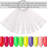 150 Stück Nail Art Tips Prsten, transparentní Farbe Karte Platten Nagelleck Display Ring Sticks, Nagel Salon Übungen Display Tips na nehty