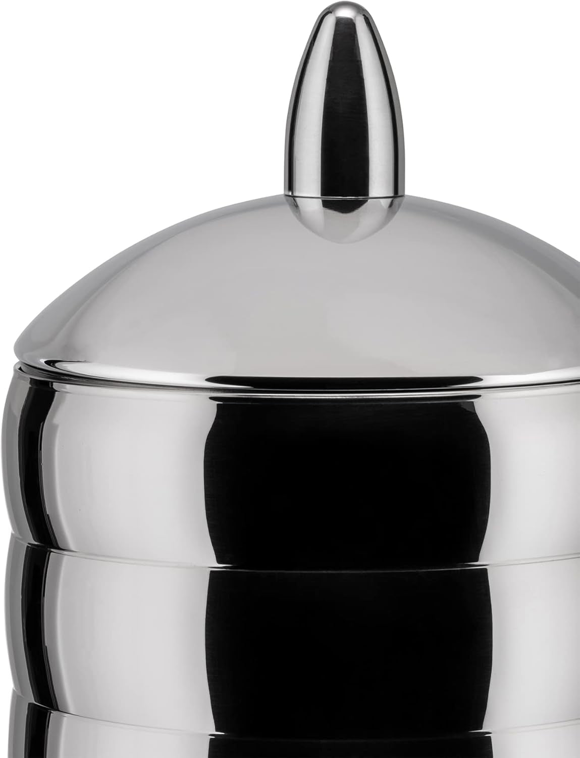 Alessi Kalistò 2 CB02 - Kuchyňská dóza z nerezové oceli 18/10 s hliníkovým knoflíkem, 114 cl, stříbrná Dózy na potraviny Naty Shop