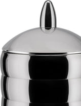 Alessi Kalistò 2 CB02 - Kuchyňská dóza z nerezové oceli 18/10 s hliníkovým knoflíkem, 114 cl, stříbrná Dózy na potraviny Naty Shop