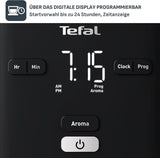 Espresso Tefal Smart'n Light s časovačem, Espresso s programovatelným filtrem 1,25 l, funkce aroma pro intenzivní aroma, funkce udržování teploty, proti odkapávání a snadné čištění, černá