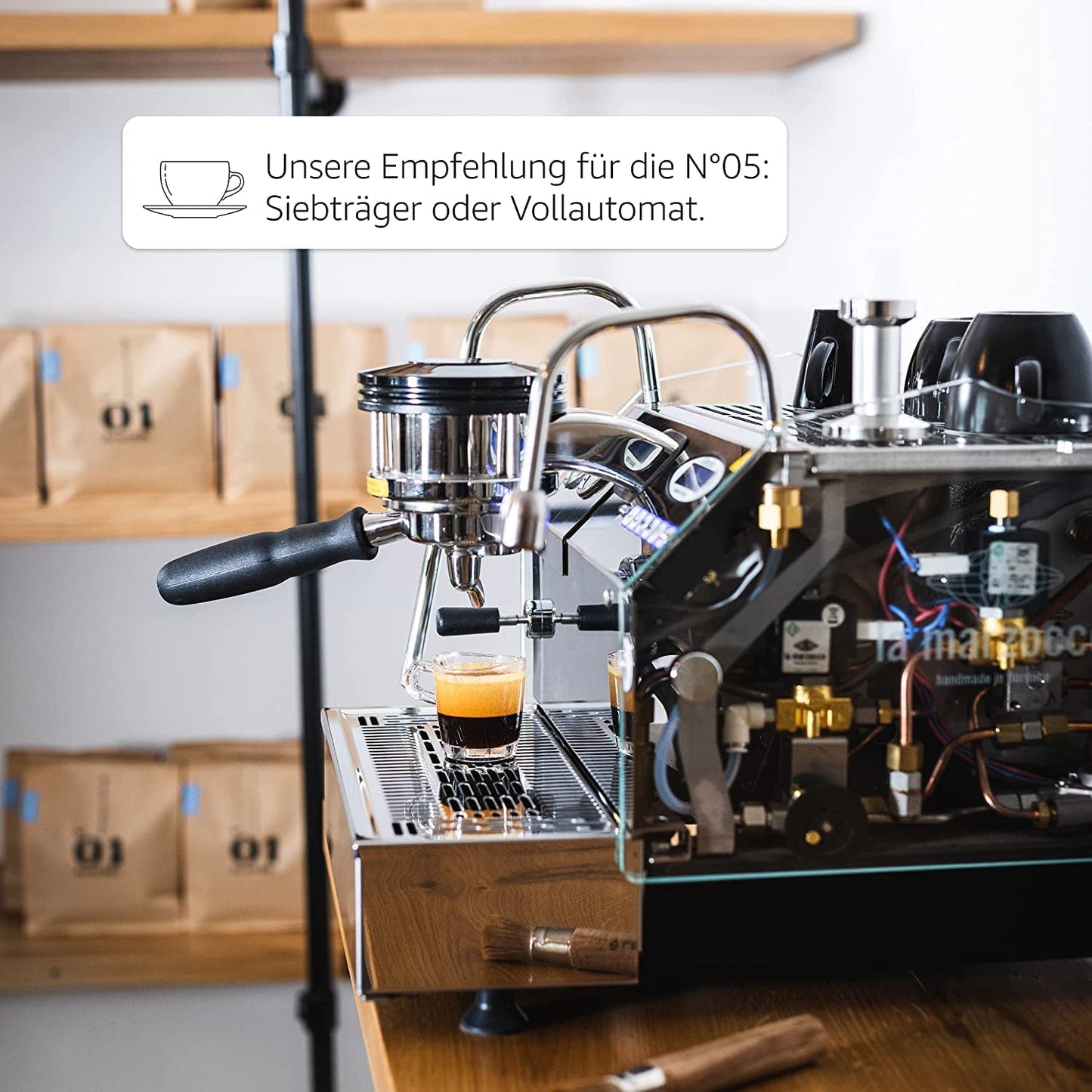 Espresso č. 1 – Klasická espresso směs s 25 % Robusty – Kávová zrna pro plně automatické stroje a portafiltr – celá zrna – 750 g