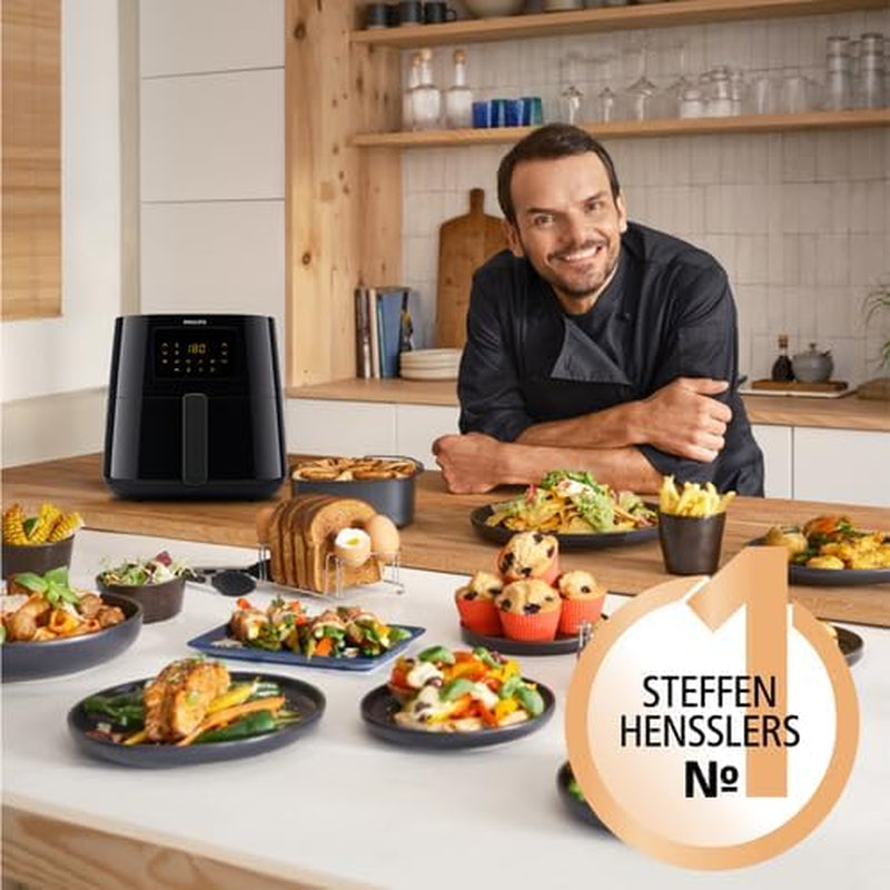 Philips 3000Er Airfryer XL – technologie Rapid Air, smažení až o 90 % méně tuku, kapacita 1,2 kg, 6,2 litrů, dotykový displej Spotřebiče Naty Shop