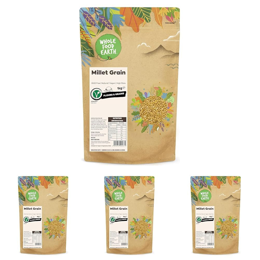 Zemité celozrnné proso - bez GMO - přírodní - veganské - bez mléka - bez přidaného cukru - 1 kg