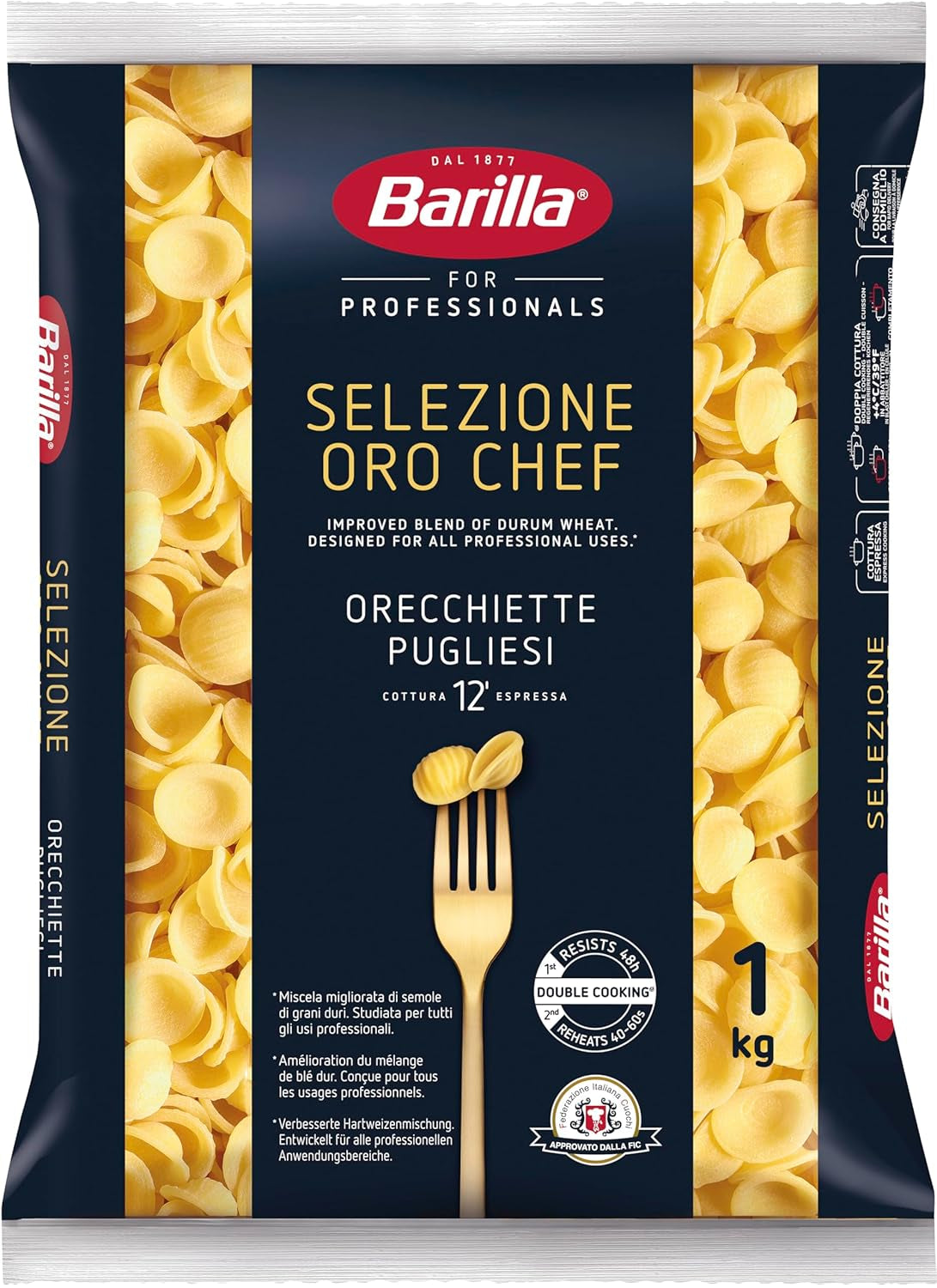 Barilla Selezione Oro Chef Orecchiette Pugliesi, balení 9 ks (9 x 1 kg)