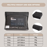 Good Nite Weighted deka pro dospělé Šedá Relaxační deka pro a pro relaxaci Weighted deka Šedá 125X150Cm 4Kg Peřiny a přikrývky Naty Shop