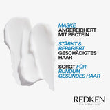 Redken Intenzivní maska na vlasy pro všechny poškozené vlasy, opravuje a regeneruje Maska pro extrémní sílu Builder Plus proti lámání 1 x 250 ml Naty Shop Hair Mask