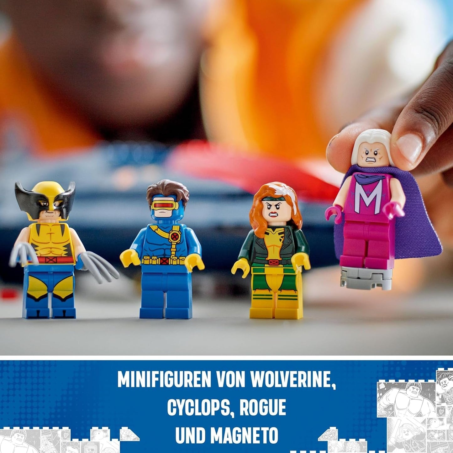 LEGO Marvel X-Jet Stavební model letadla X-Men s figurkami včetně Wolverina a Rogue Superhrdina Hračka pro děti Dárek pro chlapce a dívky 8 let staré 76281 Stavebnice Beuche den LEGO-Store