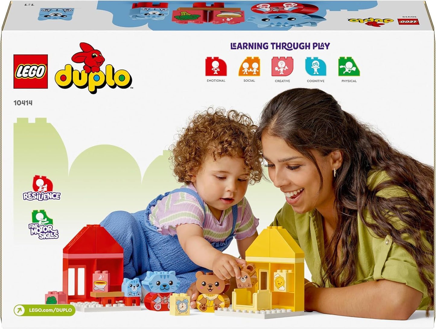 LEGO DUPLO Everyday Routines: Jídlo a spaní, výuková hračka pro batolata na podporu sociálního a emocionálního rozvoje, se 4 figurkami zvířat, dárek pro děti od 18 měsíců 10414 Stavebnice Besuche den LEGO-Store