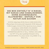 Venchi - Balení 6 kusů hořké čokolády s lískovými oříšky, 600 g - Bez přidaného cukru - Bez umělých sladidel - Bez lepku - Vegan - Tip na dárek