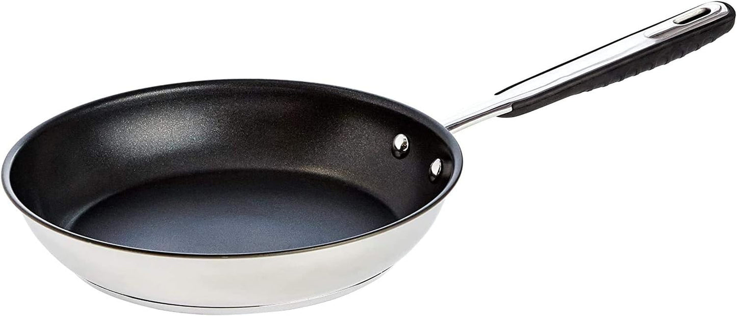 Nerezová pánev s nepřilnavým povrchem - vhodná na indukci, s pohodlnou rukojetí - 28 cm Hrnce a pánve Naty Shop 28 cm Nerezová pánev