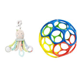 Fehn Chobotnice Activity Toy - Hračka motorických dovedností pro miminka do kočárku a Bright Starts, Oball, Chrastítko s míčky na chůzi, Interaktivní hračka Bebe Toys Naty Shop Sada hraček Chobotnice Activity