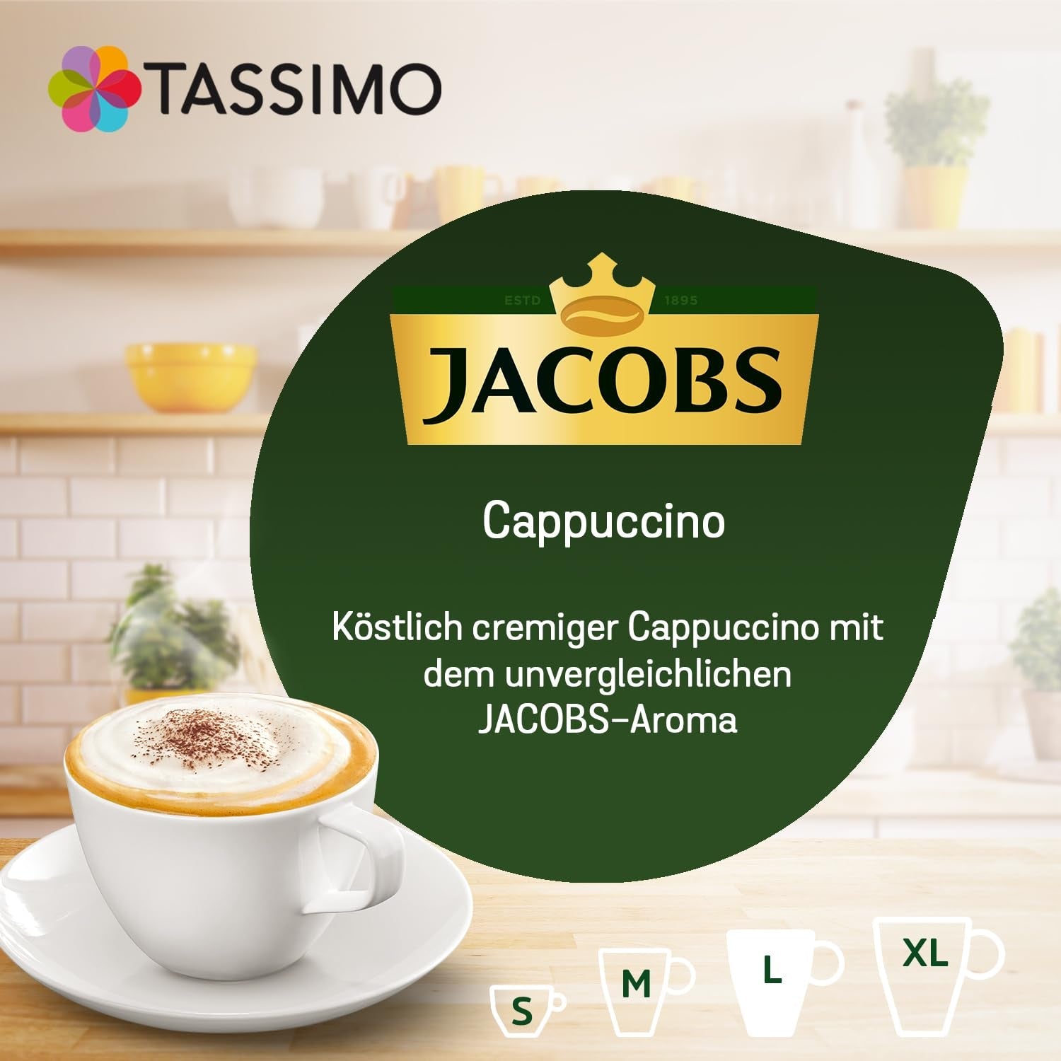 Tassimo Kapseln Jacobs Cappuccino Classico, 5 x 8 padů, 40 kafékapseln