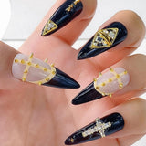 Mini Metall Nieten Punk Přívěsky na nehty Zlatá Stříbrná Strasssteine ​​Nägel Přívěsek Kegel Spikes Nagelschmuck Glitzersteine ​​Study na nehty Nagel Steine ​​​​Legierung Nagelanhänger Kamínky Nageldesign Zubehör