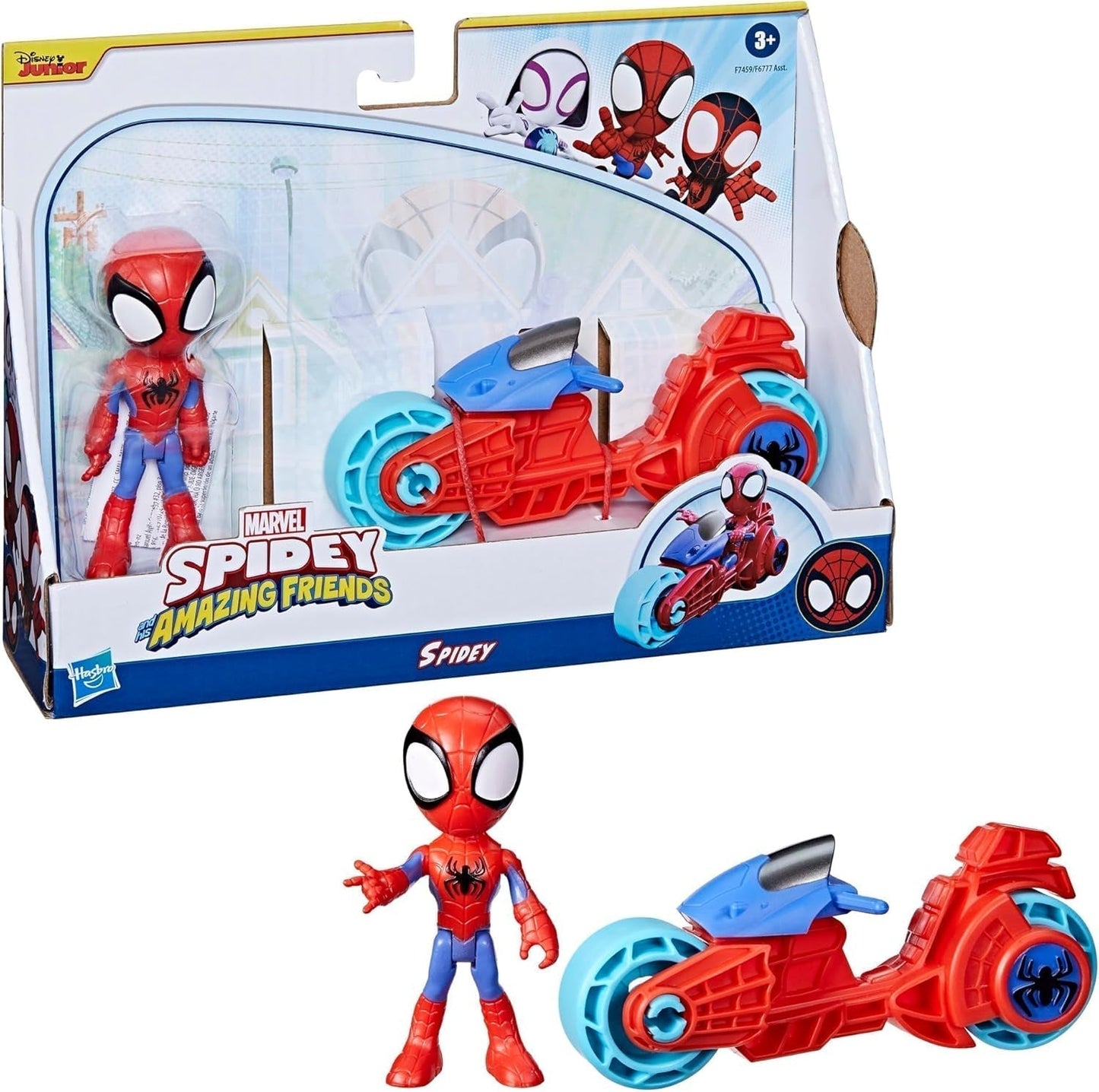 SPIDEY a JEHO ÚŽASNÍ PŘÁTELÉ Hračka na motorku Marvel Spidey pro chlapce a dívky od 3 let Akční figurky Naty Shop