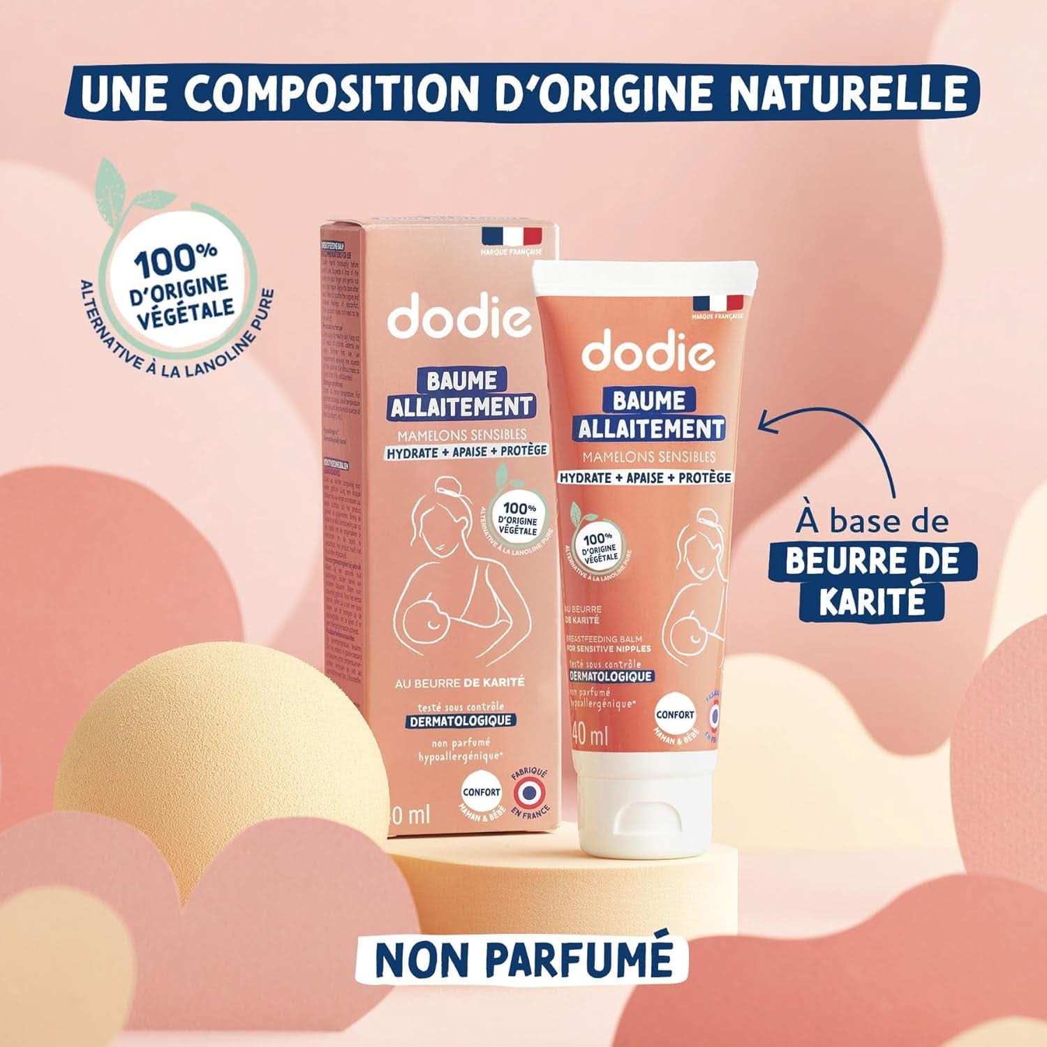 Krém na bradavky s rostlinným lanolinem, 40 ml Potraviny a doplňky pro kojení Bebe Naty Shop
