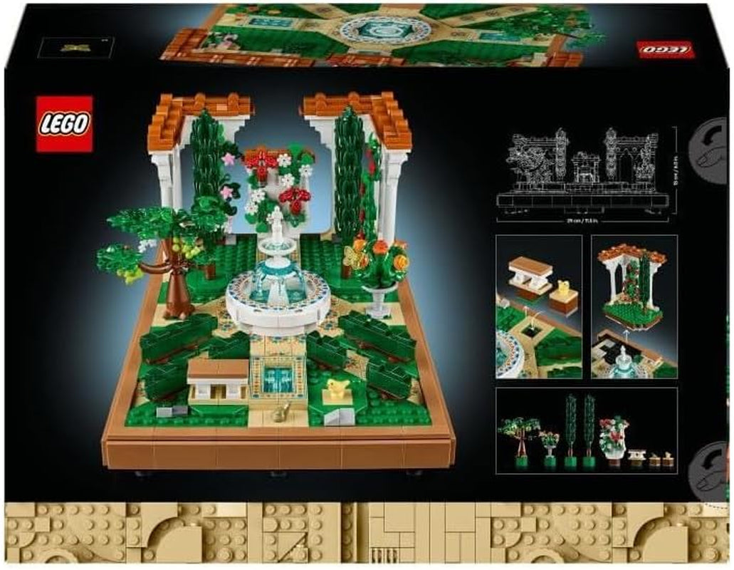 LEGO Icons Fountain Garden - Miniaturní stavebnice pro dospělé s listy, cypřiši, stromy, vinnou révou, květinami - Kreativní nápad na narozeninový dárek, dárek pro kolaudaci pro ženy, muže - 10359 Stavebnice Beuche den LEGO-Store