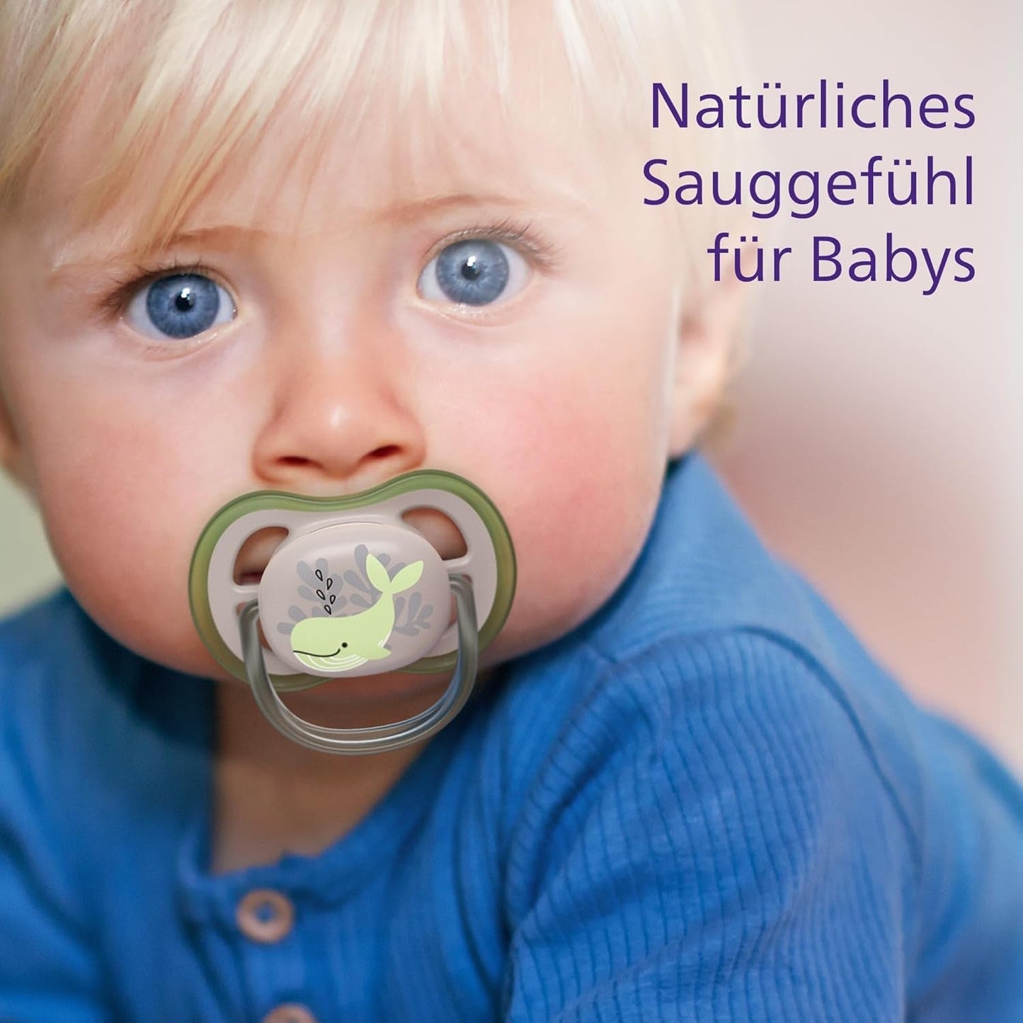 Dudlíky Philips AVENT ultra air - balení 4ks prodyšných dudlíků bez BPA pro miminka 6-18 měsíců, včetně pouzdra na přenášení a sterilizace, vzor želva/velryba (model SCF085/66)