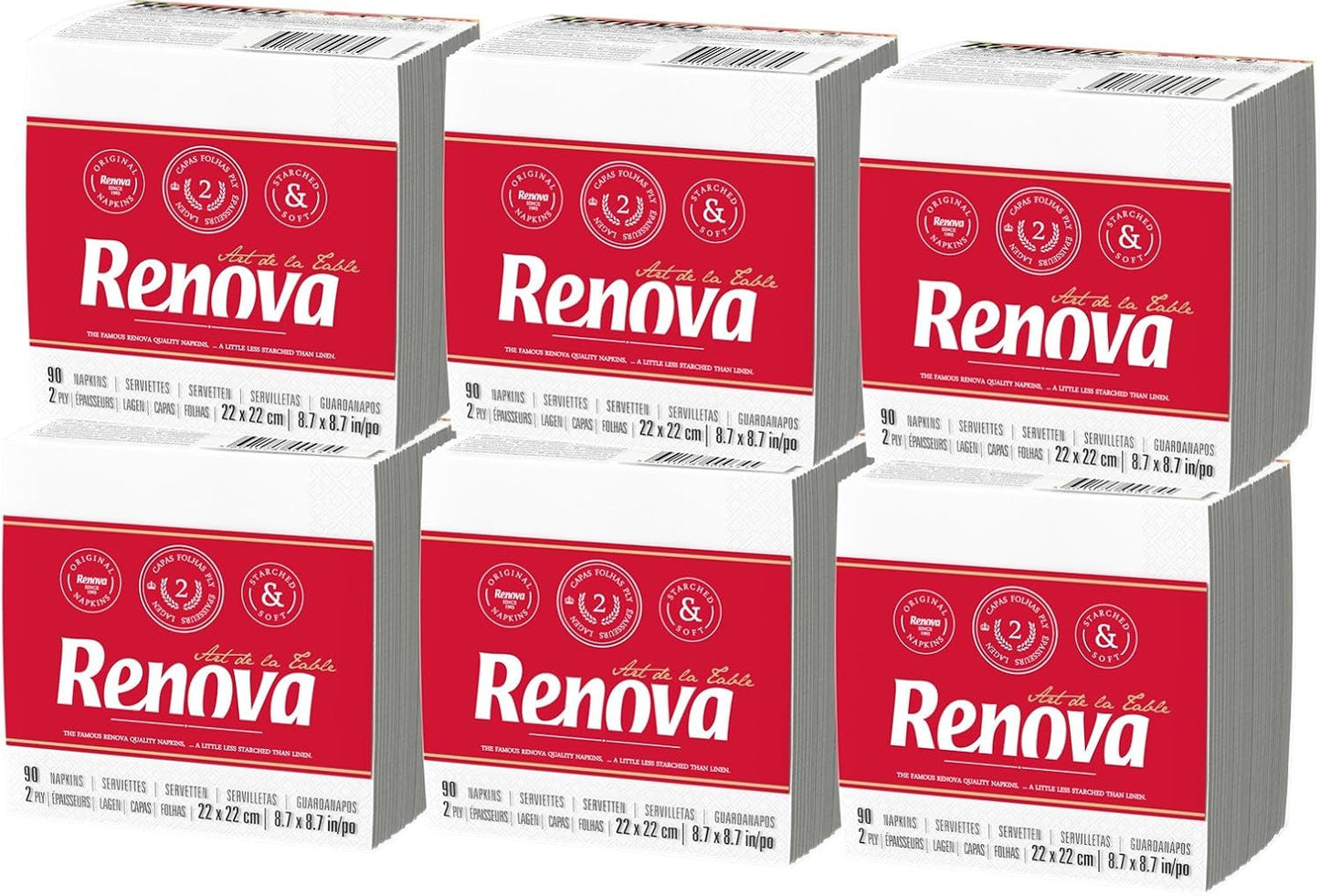 Ubrousky Renova - 3 balení po 540 kusech