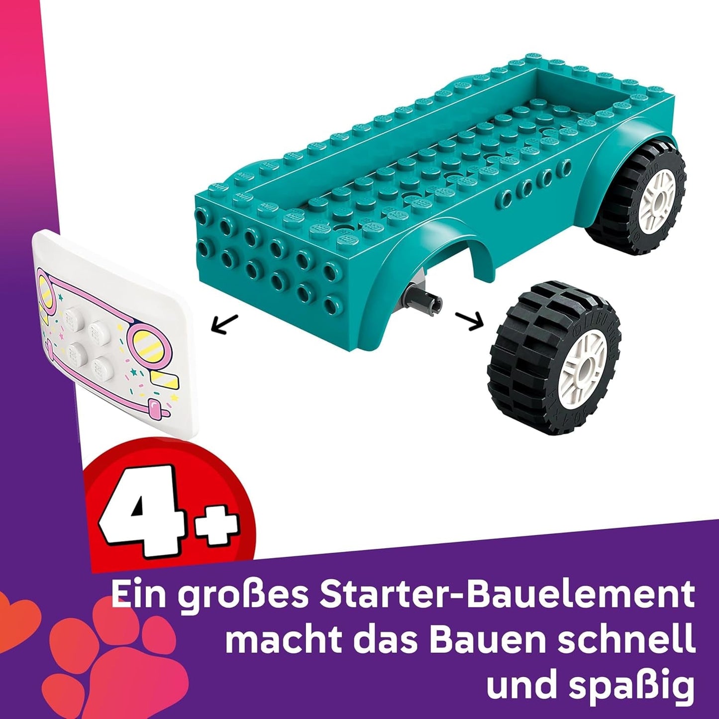 LEGO Friends Náklaďák na zmrzlinu Heartlake City Hrací sada 2 figurky a zajíček Stavebnice 4 roky stará holčičí postavička Stavebnice Minifigurka 42644 Stavebnice Besuche den LEGO-Store