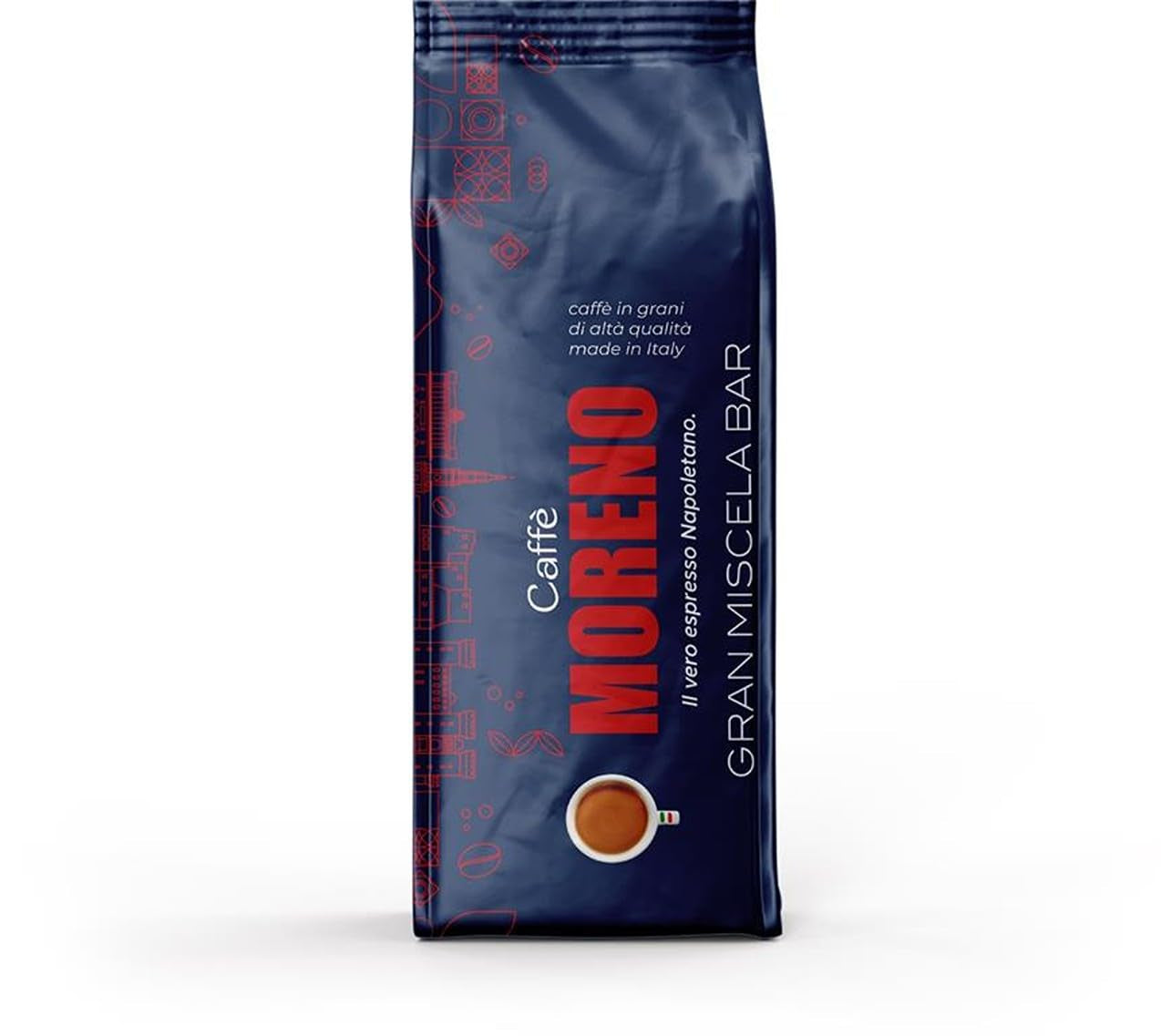 Espresso Gran Miscela Bar 1 kg celých kávových zrn - ideální pro stroje s portafiltrem