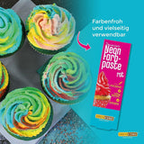 Decocino Neon Food Paste Red - Vysoká dávka potravinářského barviva - Pro barvení dortů, muffinů, cupcaků - Bez chuti