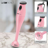 Clatronic Stabmixer/Pürierstab/Blender/Stab-Mixer/Stick/Mixstab SM 3577; Edelstahl-Schlagmesser; Für Smoothie, Kürbispüree, Babybrei, Milchshake; Mit Mixbehälter (500 ml); 180 wattů; Pink Kitchen Naty Shop