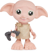 Spin Master 6067280 Kouzelnický svět Harry Potter Kouzelná interaktivní panenka Dobby Elf, 30+ zvuků a frází, 21,6 cm, dětská hračka, černá